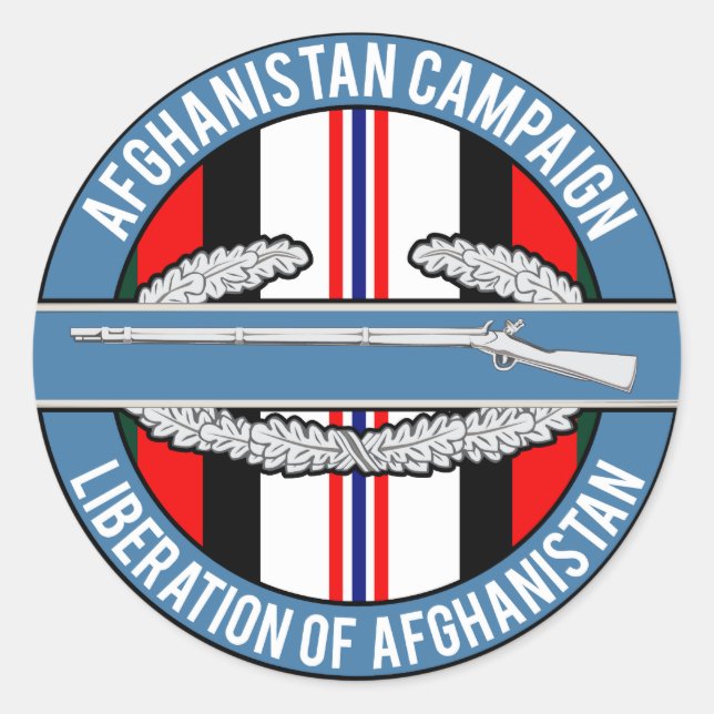 Sticker Rond Afghanistan Libération CIB (Devant)