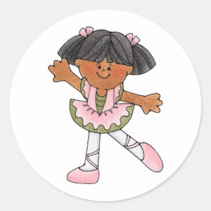 Sticker Rond Africaine Américaine Danseuse