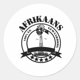 Sticker Rond Afrikaans 100% Eg