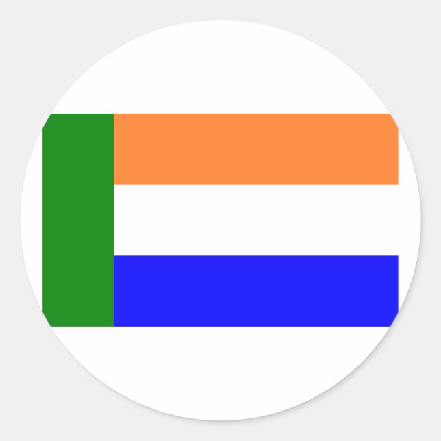 Sticker Rond Afrikaner Vryheidsvlag, Afrique du Sud (Devant)