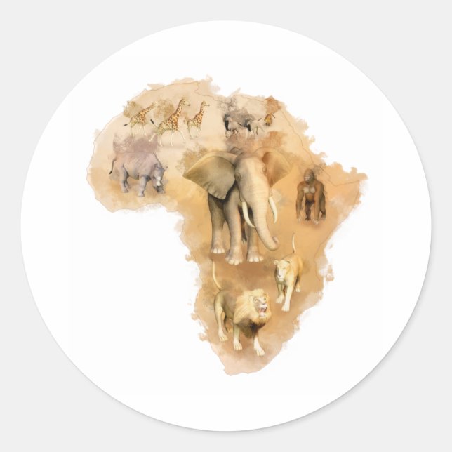 Sticker Rond Afrique (Devant)
