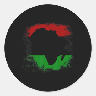 Sticker Rond Afrique Drapeau Afrique Carte du continent panafri