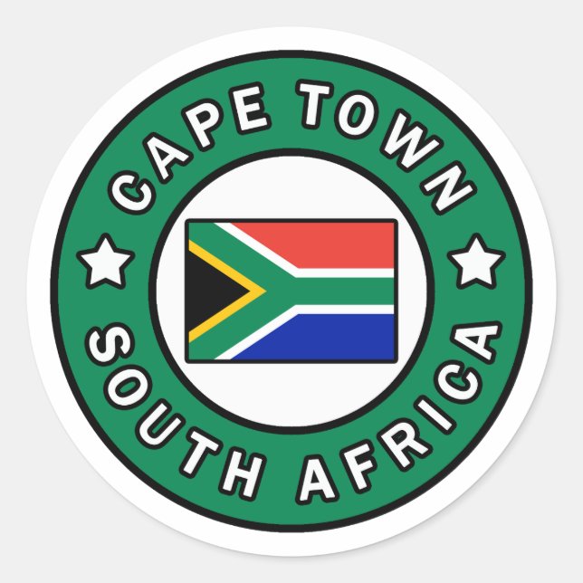 Sticker Rond Afrique du Sud du Cap (Devant)