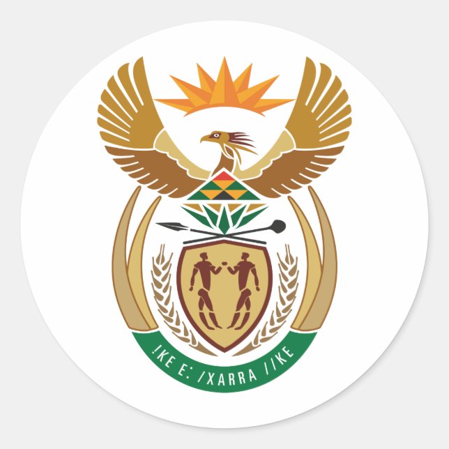 Sticker Rond Afrique du Sud ZA (Devant)