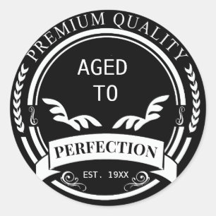 Sticker Rond Âgé à la perfection