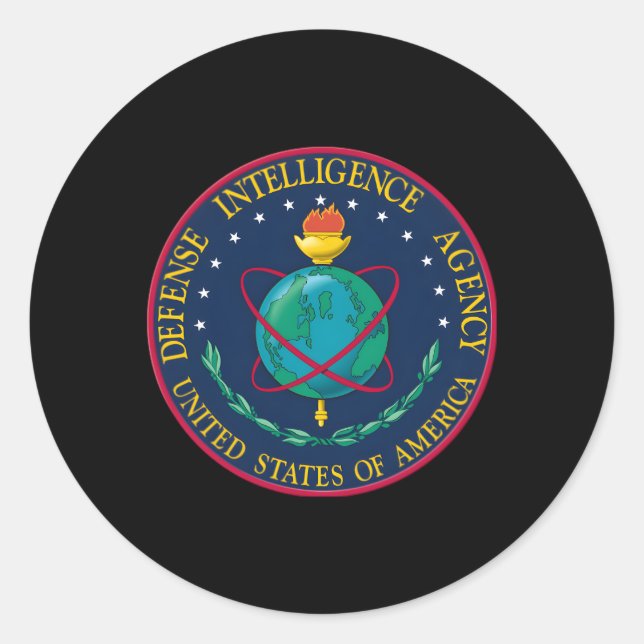Sticker Rond Agence de renseignement de défense Dia Dod Militai (Devant)