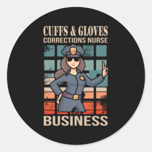 Sticker Rond Agent correctionnel pour