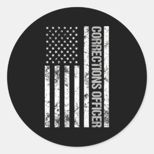 Sticker Rond Agent de correction patriotique