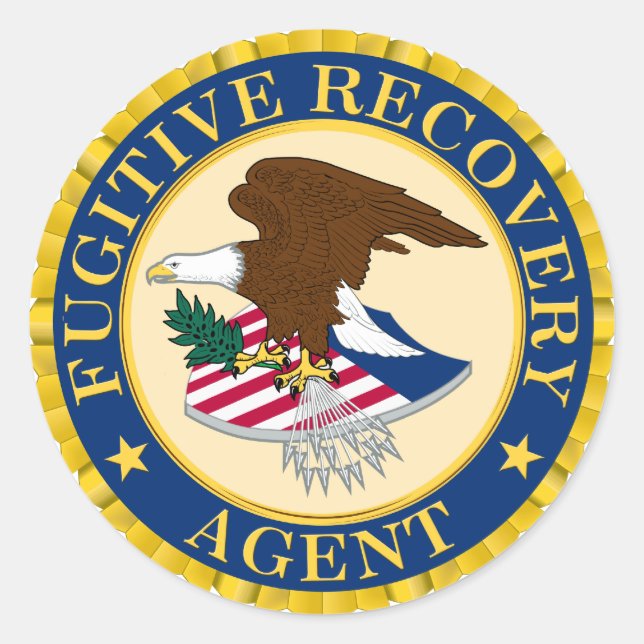 Sticker Rond Agent de récupération fugace (Devant)