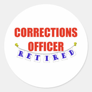 STICKER ROND AGENT DES CORRECTIONS RETRAITÉES
