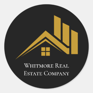 Sticker Rond Agent immobilier Entreprise de maison