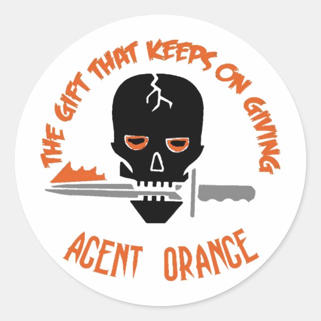 Sticker Rond Agent Orange La Lumière Cadeau (Devant)