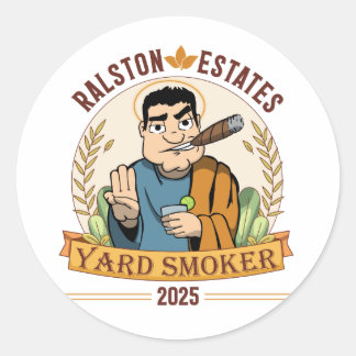 Sticker Rond Agent Ralston Estates Yard Smoker 2025 sitcker