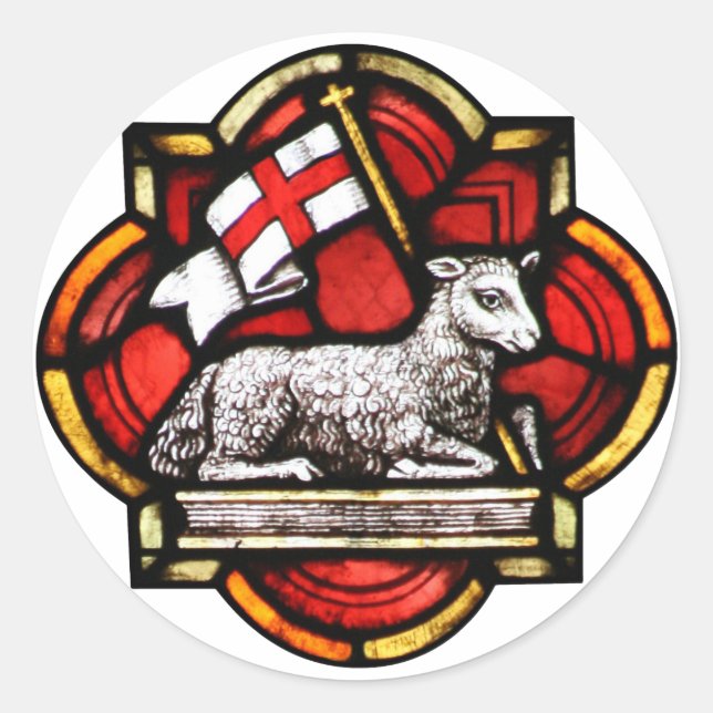 Sticker Rond Agneau victorieux (Devant)