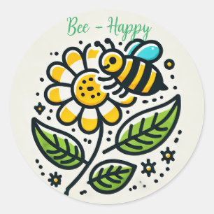 Sticker Rond agréable vignette avec texte Texte
