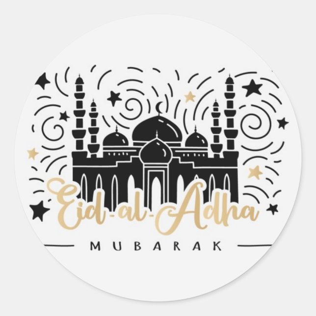 Sticker Rond Aïd Al Adha Moubarak (Devant)