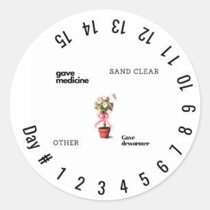 Sticker Rond aide à compter les jours pour les médicaments