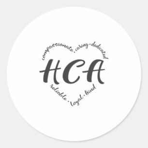 Sticker Rond Aide en soins de santé, aide en soins de santé H