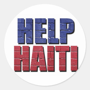 Sticker Rond Aide Haïti