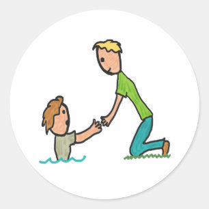 Sticker Rond Aider la main
