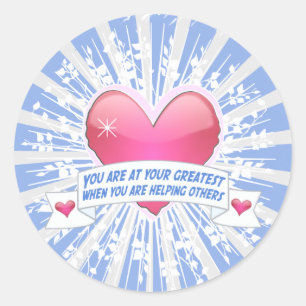 Sticker Rond Aider les autres
