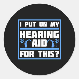 Sticker Rond Aides auditives pour la sensibilisation des sourds