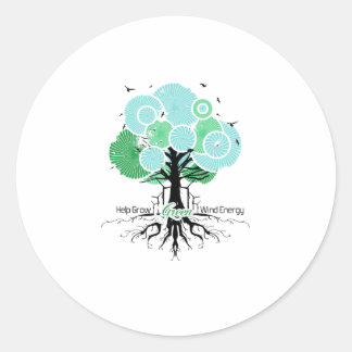 Sticker Rond Aidez à développer l'énergie éolienne. Windsmiths