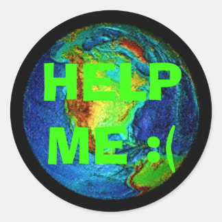 STICKER ROND AIDEZ-MOI : (