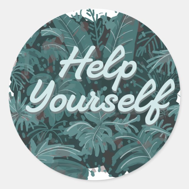 Sticker Rond Aidez-vous (Devant)