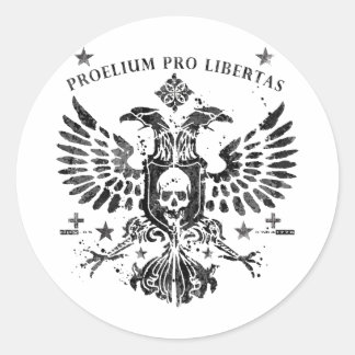 Sticker Rond Aigle à tête double moderne