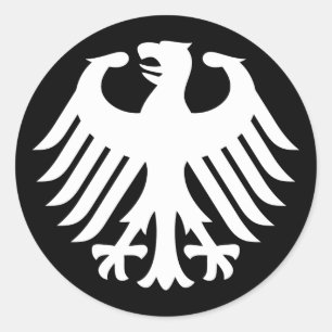 Sticker Rond Aigle allemand