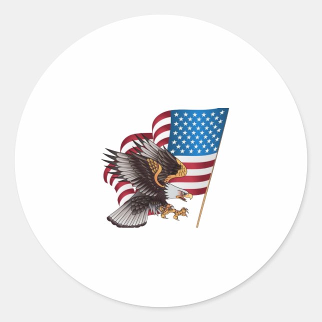 Sticker Rond aigle américain (Devant)