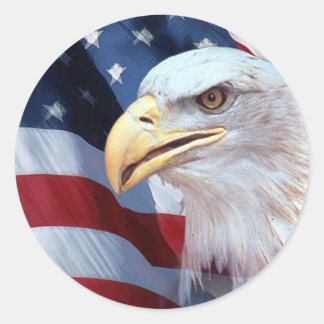 Sticker Rond aigle américain