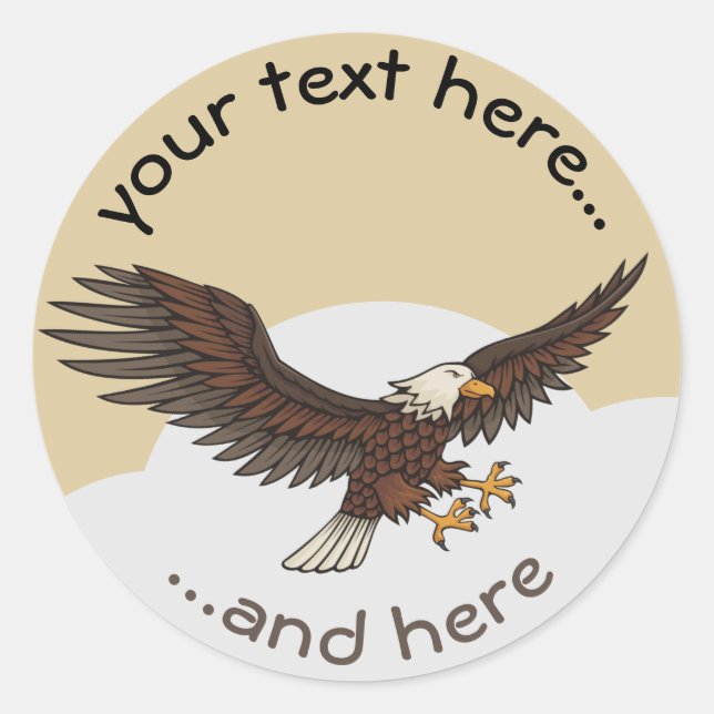 Sticker Rond Aigle attaquant (Devant)