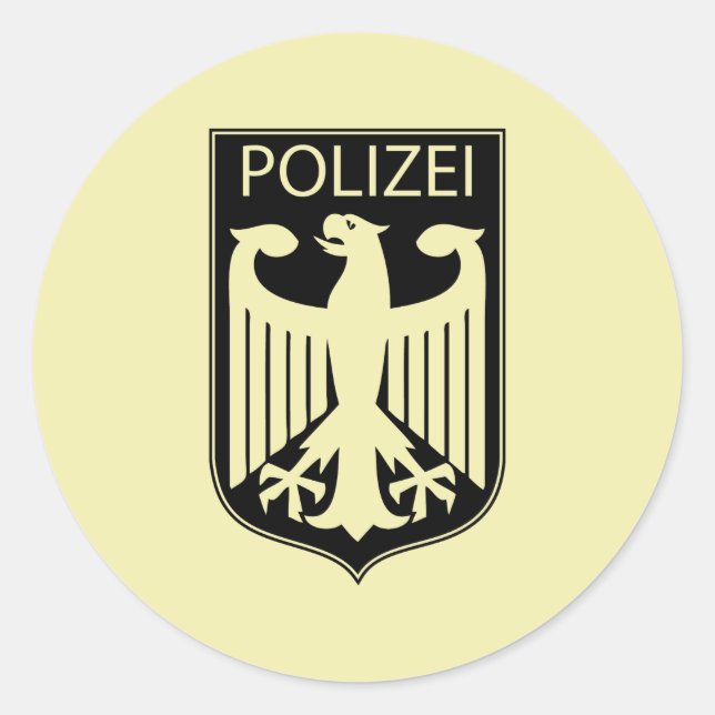 Sticker Rond Aigle de la police allemande (Devant)