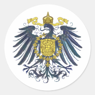 Sticker Rond Aigle de Preussie métallique
