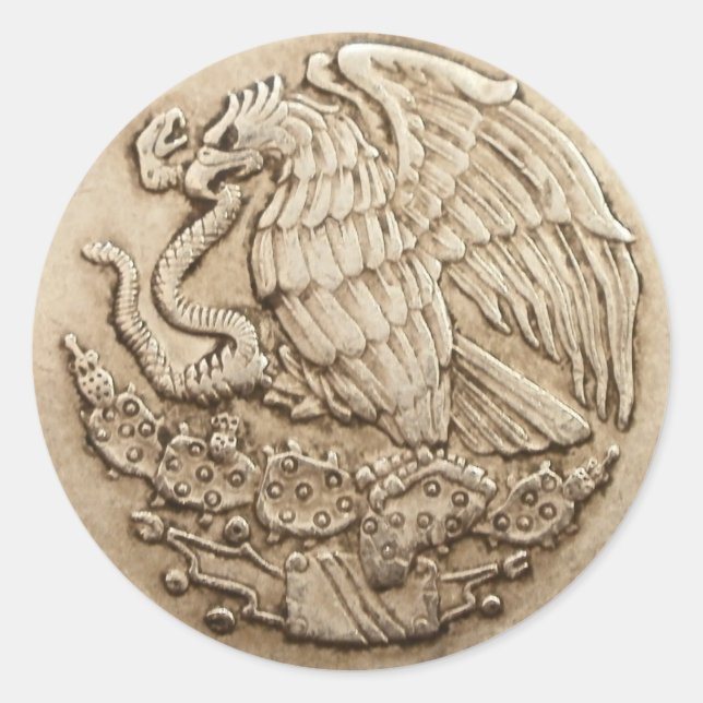 Sticker Rond aigle mexicain (Devant)
