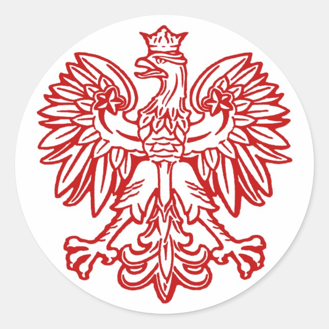 Sticker Rond Aigle polonais (Devant)
