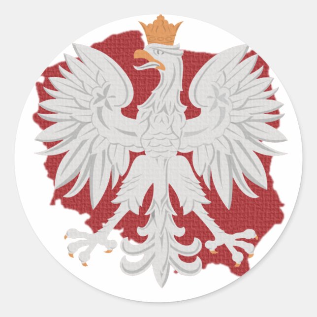 Sticker Rond Aigle polonais (Devant)