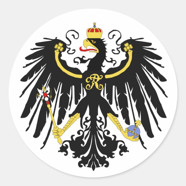 Sticker Rond Aigle prussien - Flagge Preußens - Reichsadle (Devant)