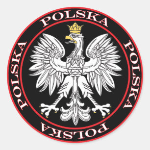 Sticker Rond Aigle rond Polska