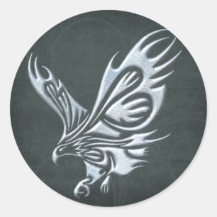 Sticker Rond Aigle tribal