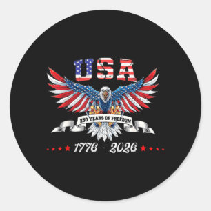 Sticker Rond Aigle USA 250 Ans 1776-2026 250e Indépendance