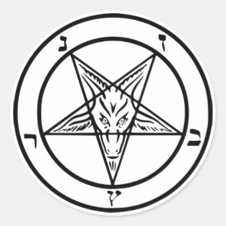 Sticker Rond Aiguille de Baphomet