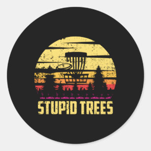 Sticker Rond Aiguilles Disque Golf Frisbee Golf Humour