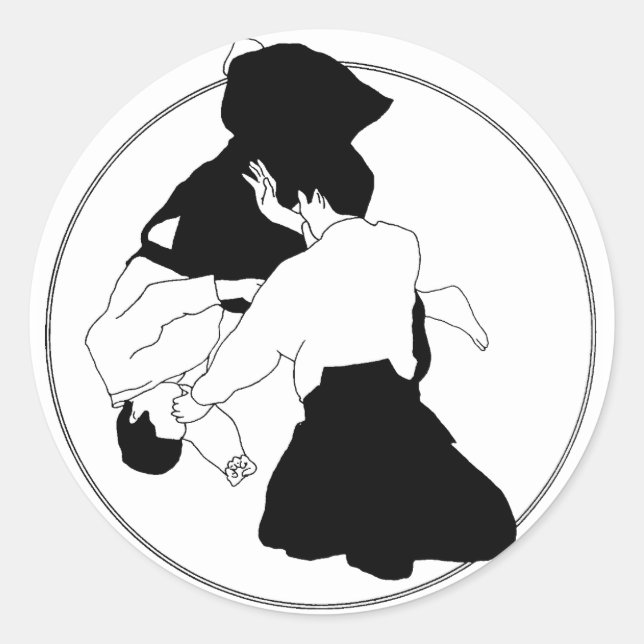 Sticker Rond Aikido (Devant)