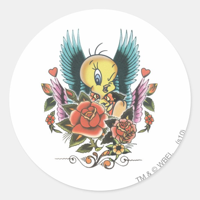 Sticker Rond Ailes bleues TWEETY™ (Devant)