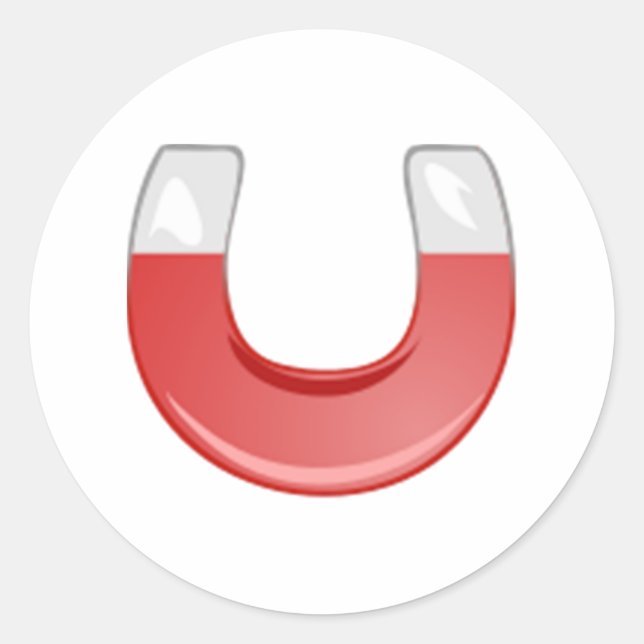 Sticker Rond Aimant en fer à cheval (Devant)