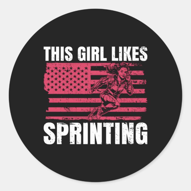 Sticker Rond Aime Sprint Athletics Hobby Sprinter (Devant)