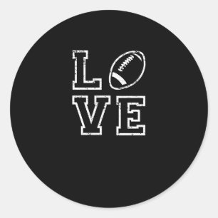 Sticker Rond Aimer Football américain Saint Valentin cadeau